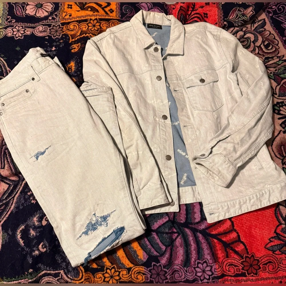 ❗️SOLD❗️John Elliott Light Blue Denim Jacket and Jeans - Picture 1 of 8